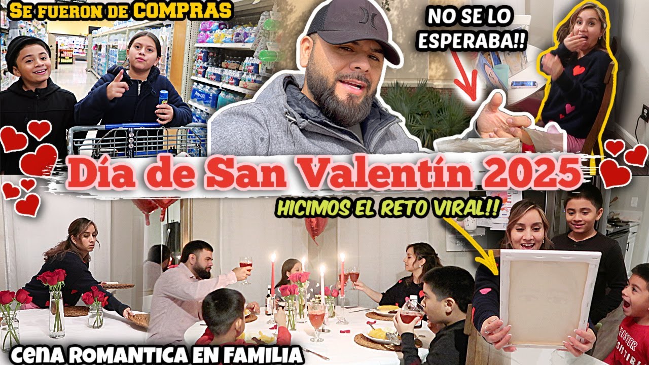 ‼️MI ESPOSO ME SORPRENDE‼️NO ME LO ESPERABA😱 DÍA DE SAN VALENTÍN 2025❤️| Hicimos El RETO EN FAMILIA🤣
