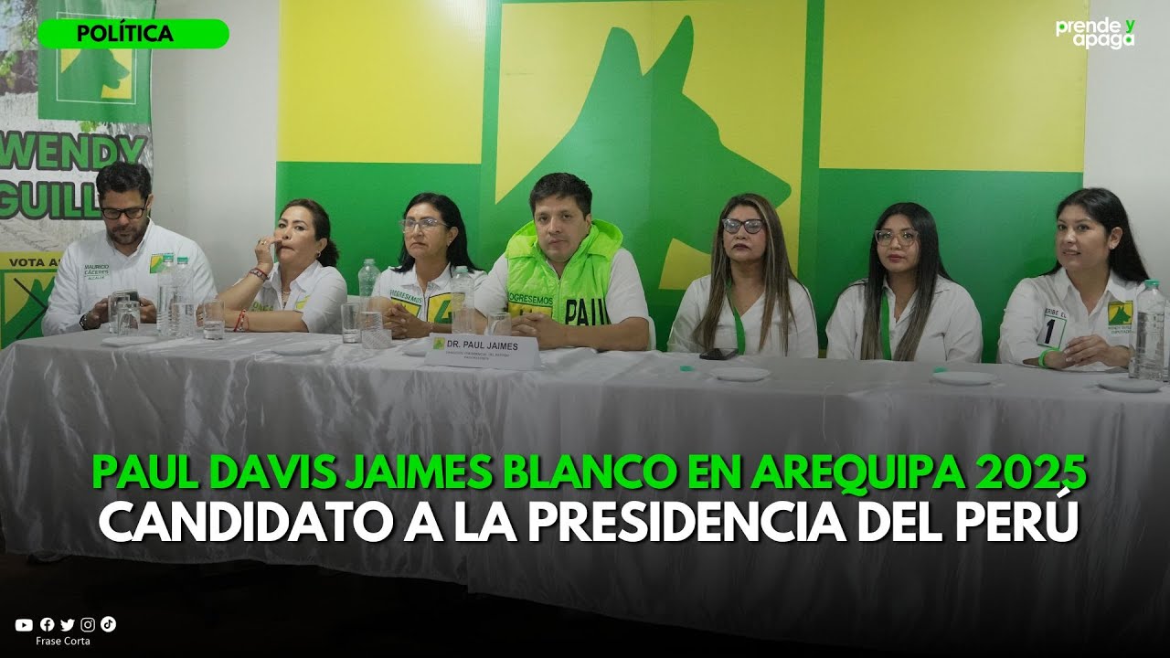 Arequipa: Paul Jaimes, candidato a la presidencia del Perú por el partido Progresemos 2026