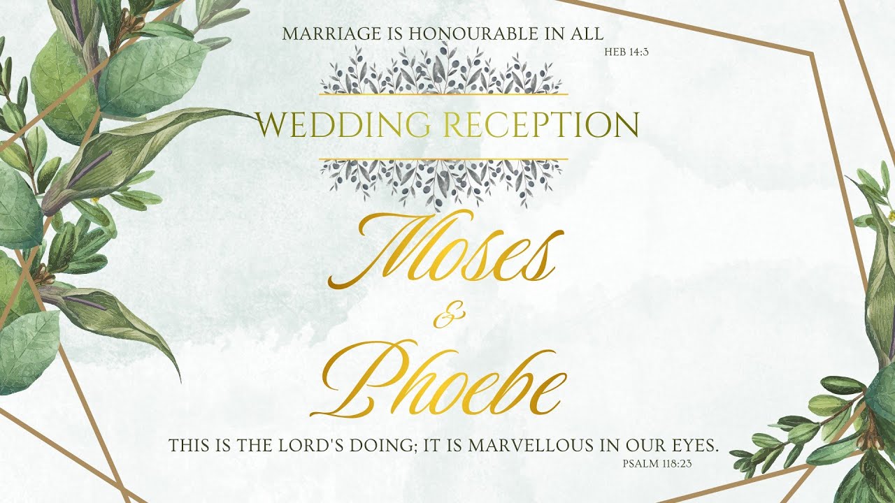 WEDDING RECEPTION | Moses with Phoebe | 28-11-2025 |Carmel House Of Worship | Vijayanagar, Bengaluru
