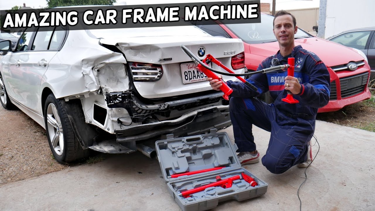 AMAZING CAR FRAME MACHINE. PORTABLE FRAME MACHINE FRAME REPAIR REVIEW
