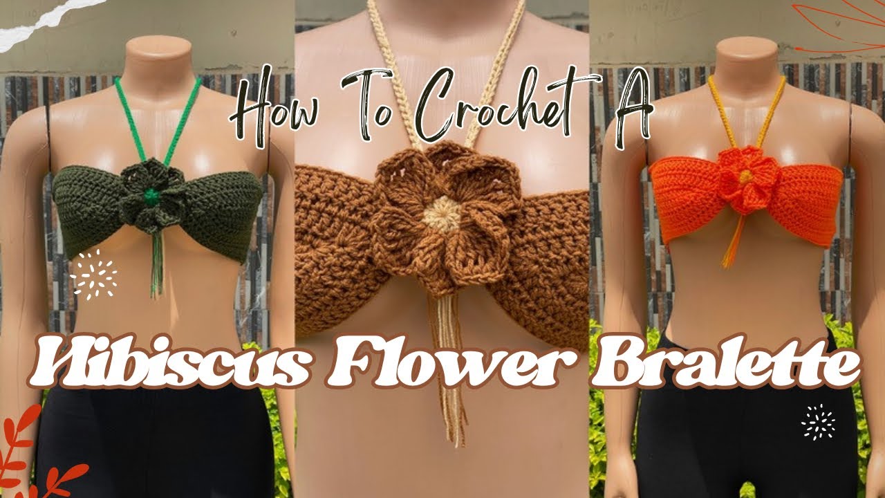 Crochet Hibiscus Flower Bralette | Easy & Simple Crochet Summer Top Tutorial