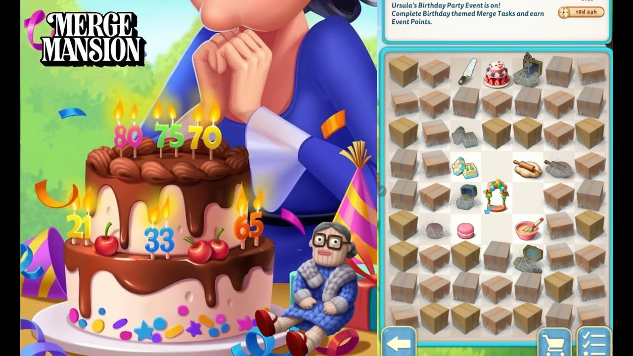 Merge Mansion 🎂Birthday Event🍰 Ursula's Birthday Party🫖 #mergemansion
