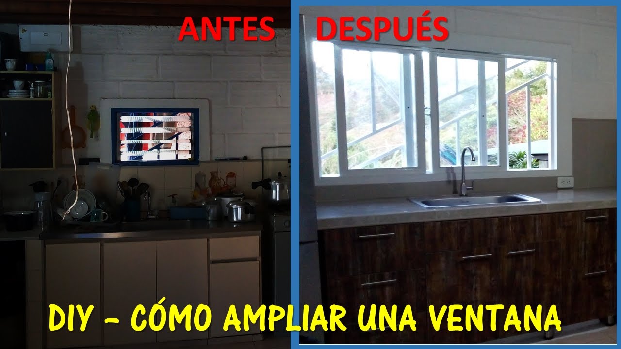 DIY - C&oacute;mo ampliar una ventana en casa. Dos inexpertos ampl&iacute;an la ventana de su cocina