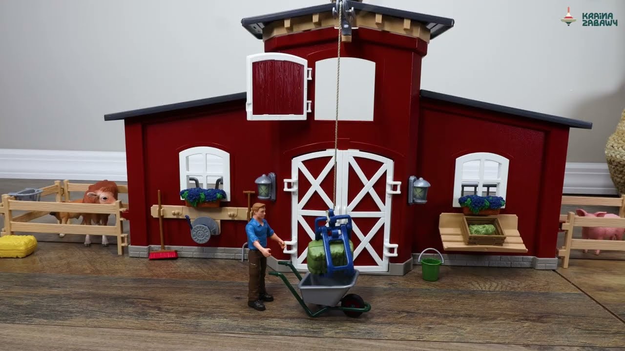 Schleich Farm World - Duża czerwona farma ze zwierzętami i akcesoriami 42606 - www.krainazabawy.pl