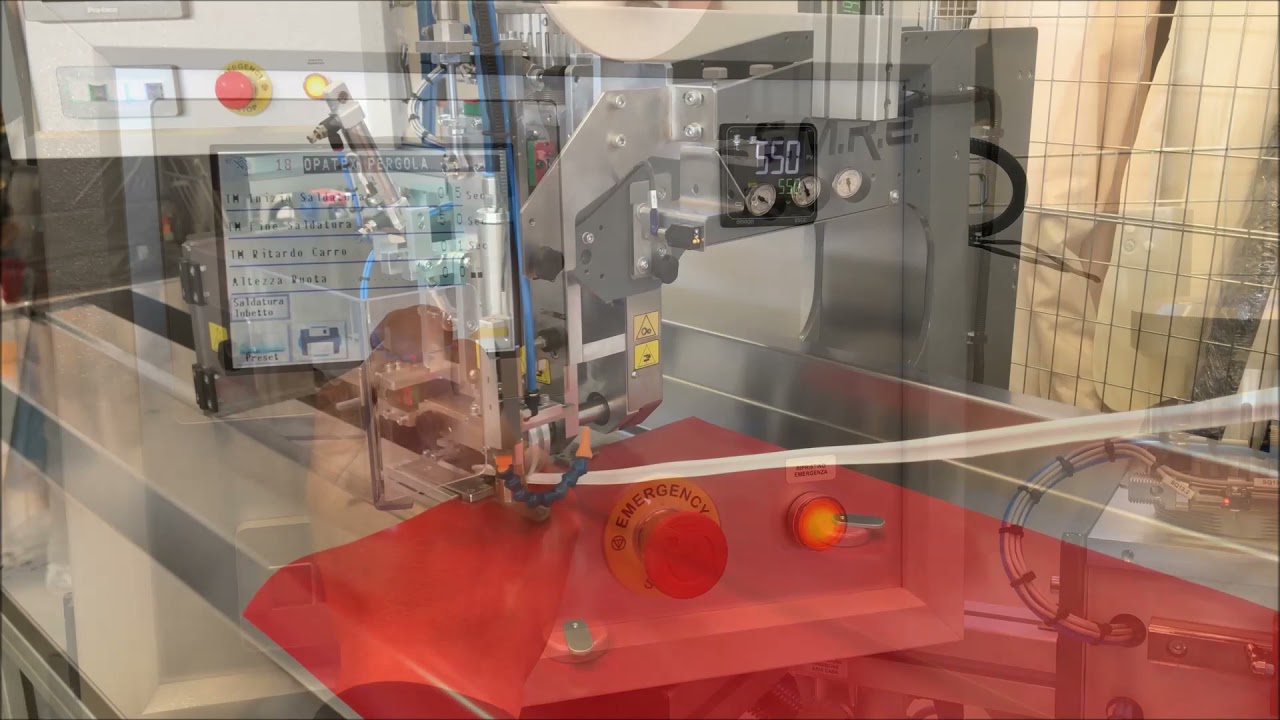 SM-210-SA -Linear welding machine w/hot air technology for the production of pergolas