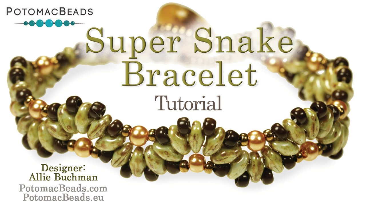 Super Snake Bracelet - DIY Jewelry Making Tutorial by PotomacBeads