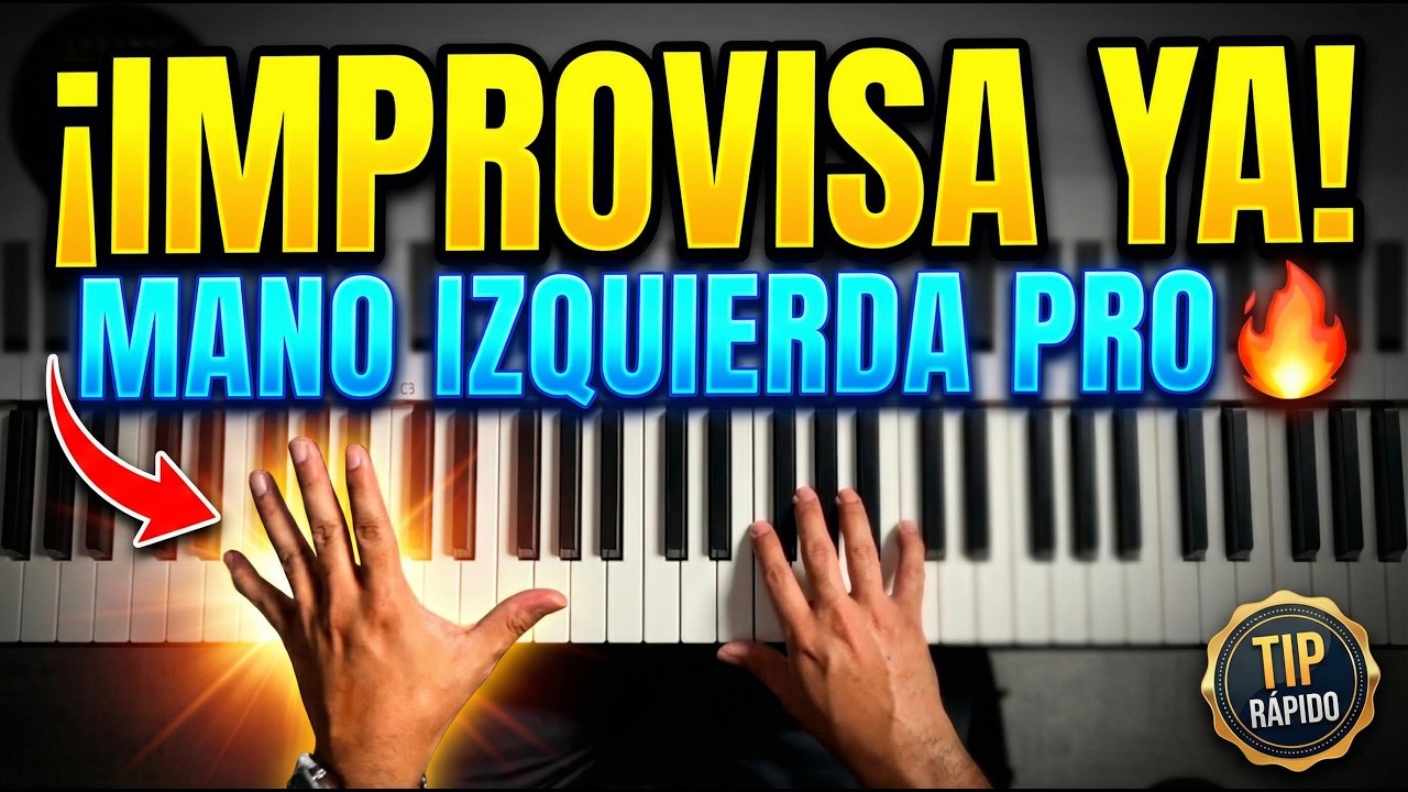 VARIAS FORMAS DE IMPROVISAR CON LA MANO IZQUIERDA MELODIAS EN EL PIANO!