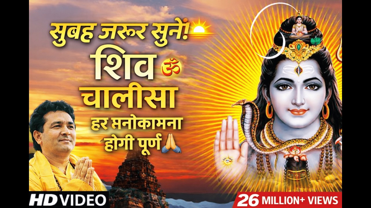 सोमवार सुबह जरूर सुनें शिव चालीसा 🙏 | Shiv Chalisa | Gulshan Kumar | Suresh Wadkar | Shiv Bhajan