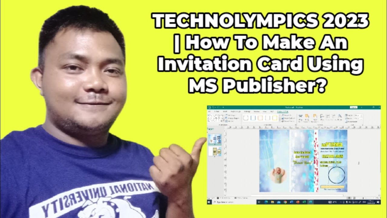 TECHNOlympics 2023 | Festival of Talents | How To Make An Invitation Card Using MS Publisher?