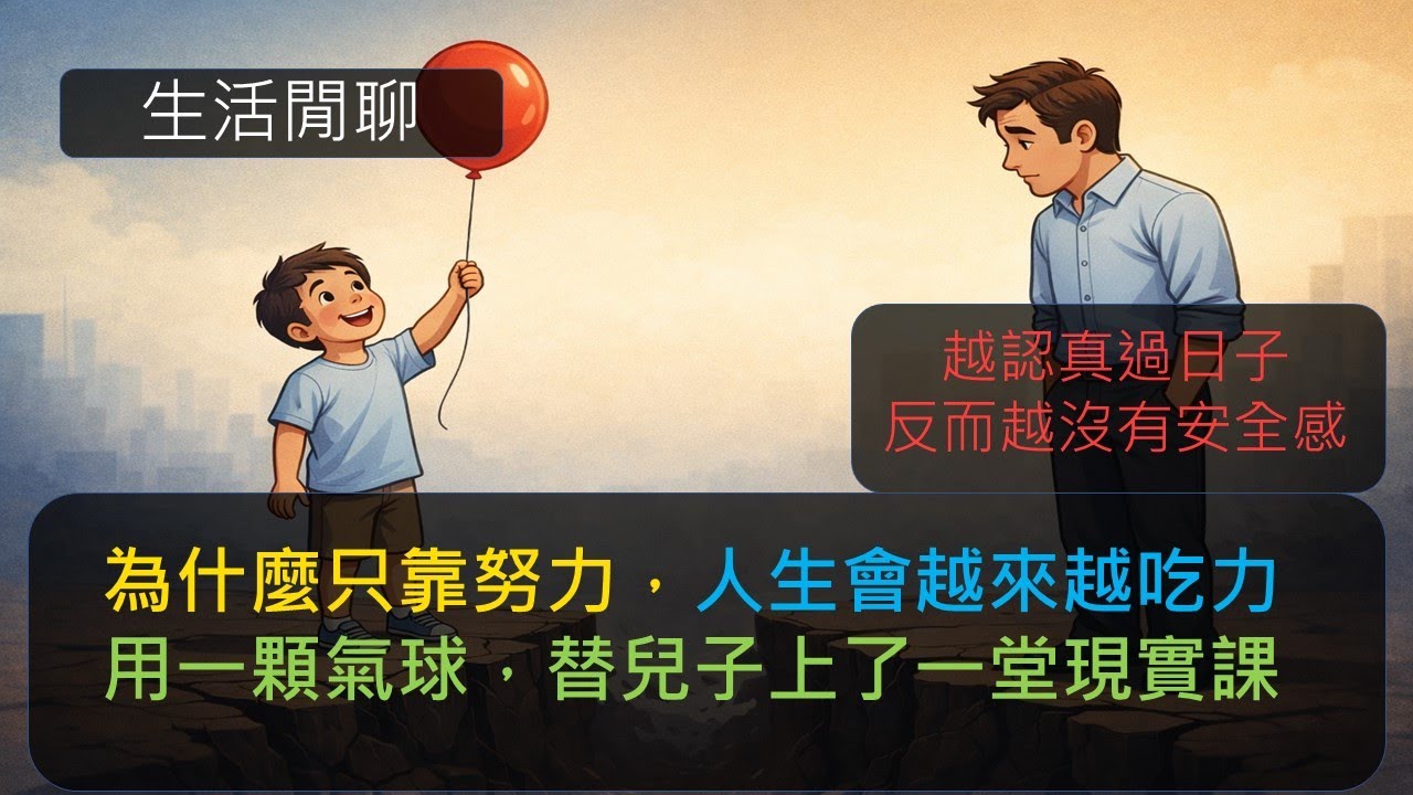 S24EP42|為什麼只靠努力，人生會越來越吃力，用一顆氣球，替兒子上了一堂現實課。越認真過日子，反而越沒有安全感