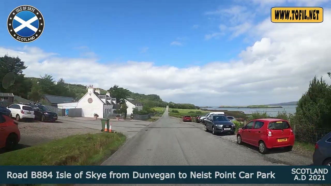 Road B884 Isle of Skye from Dunvegan to Neist Point Car Park SCOTLAND 2021 Driving Road Trip