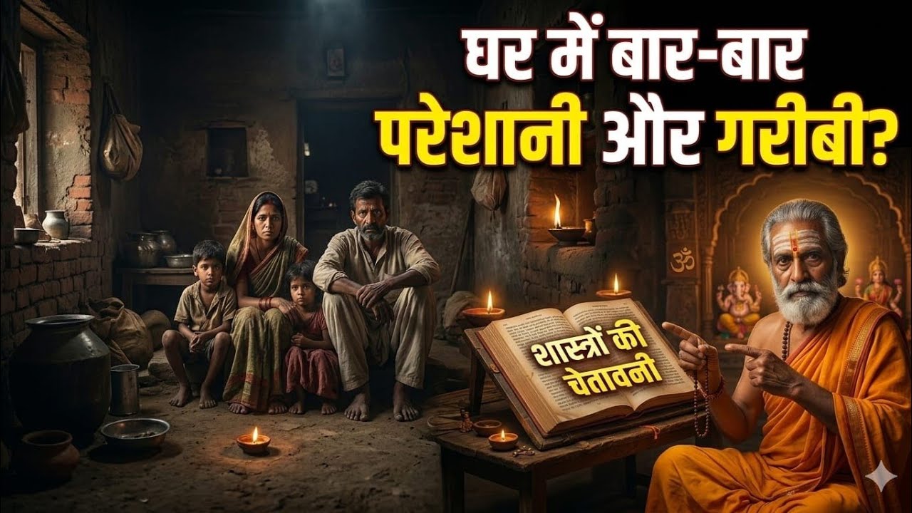 “घर में बार-बार परेशानी और गरीबी क्यों आती है? शास्त्रों की चेतावनी।”
