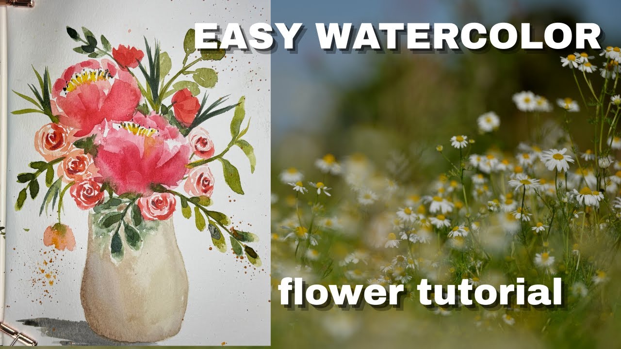 watercolor flower tutorial