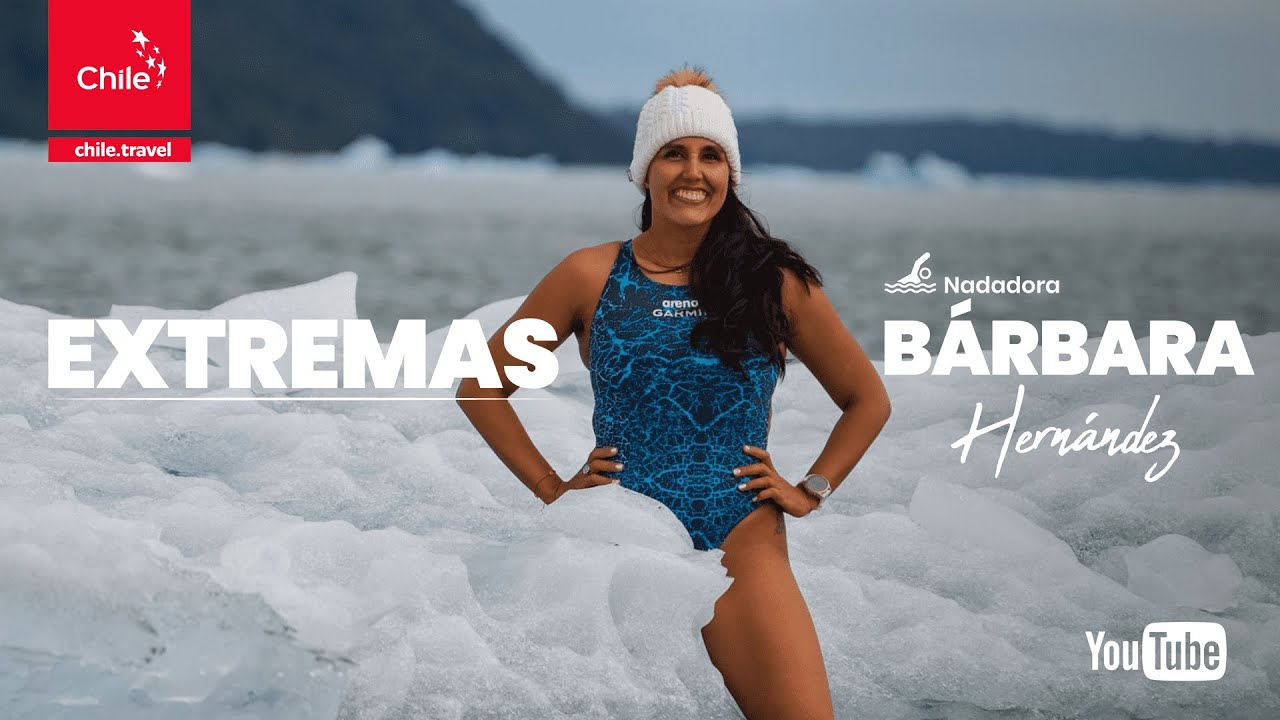 Laguna San Rafael: Bárbara Hernández nada en aguas gélidas