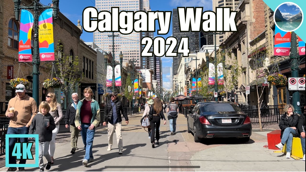 Calgary Walk 🇨🇦 Walking through Downtown to Kensington