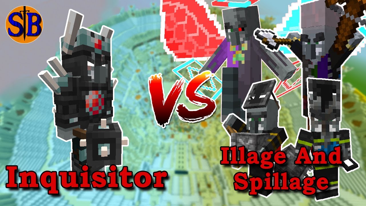 Inquisitor (Pyrologer and Friends) vs Illage and spillage | minecraft Mob Battle