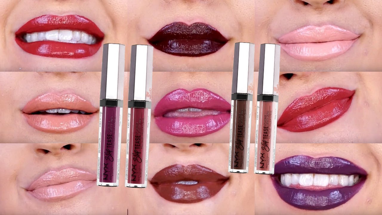 NYX Slip Tease Lip Laquer Swatches