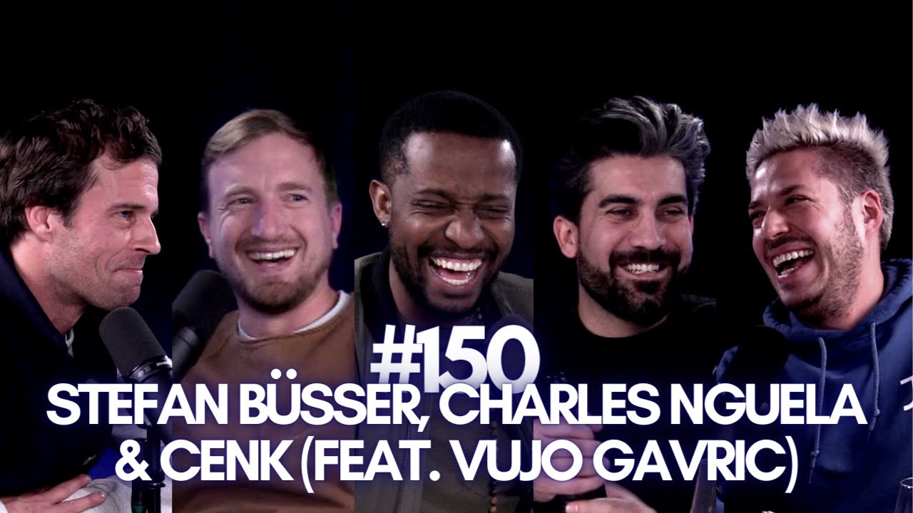 Stefan Büsser, Charles Nguela, Cenk und Vujo Gavric in Joël von Mutzenbecher's FEEL GOOD PODCAST
