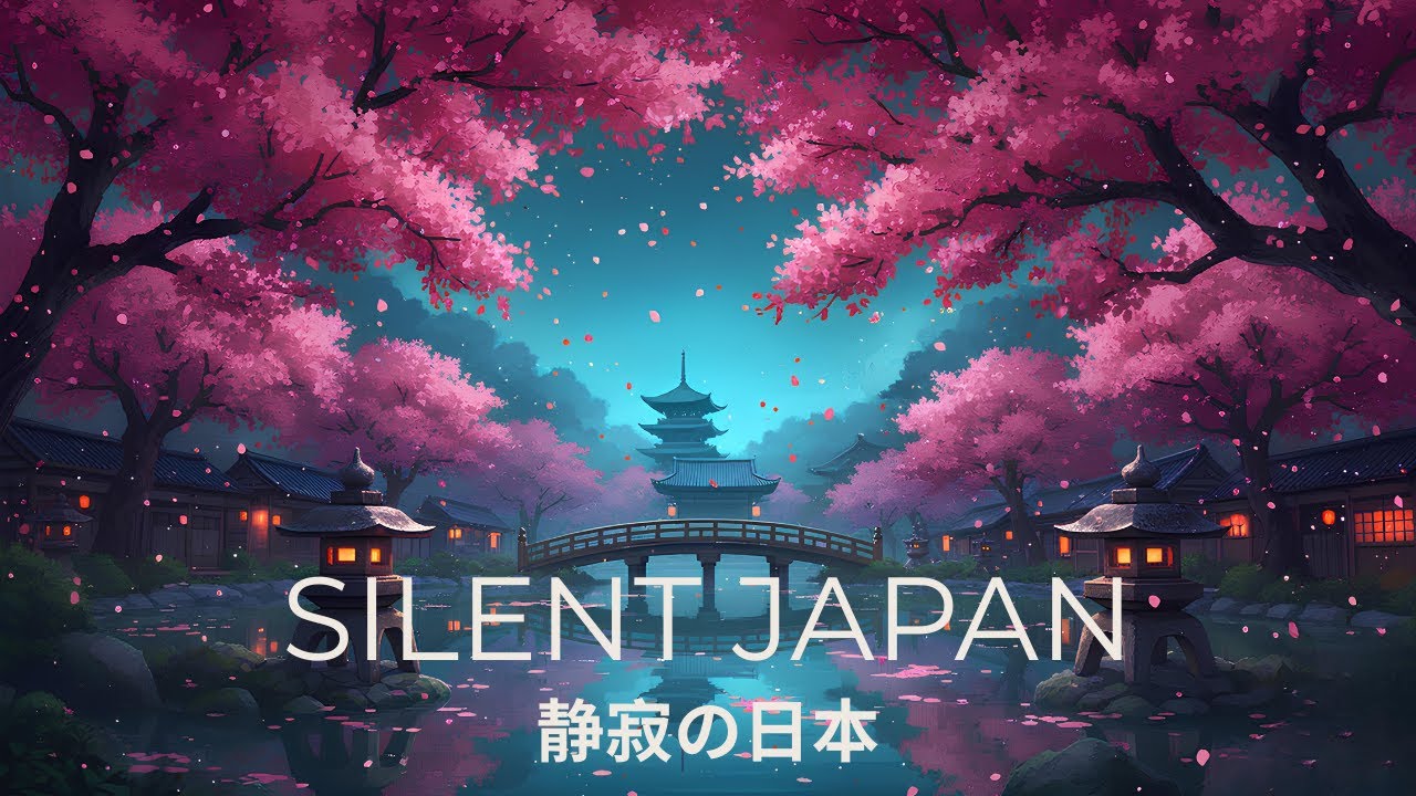 Silent Japan 🌸 Deep Ambient Music | Japanese Night Soundscape for Sleep & Focus