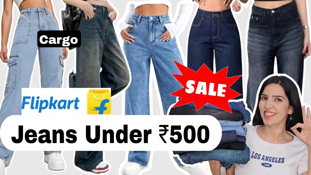 Flipkart Jeans Haul Under 500 | Good Quality High Waisted Jeans 😍| Affordable Jeans #flipkart #jeans