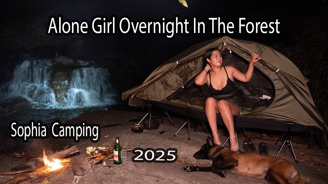 A Day In The Forest - CAMPING - COOKING - RELAXING SATISFYING IN WATERFALL - OVERNIGHT ALONE