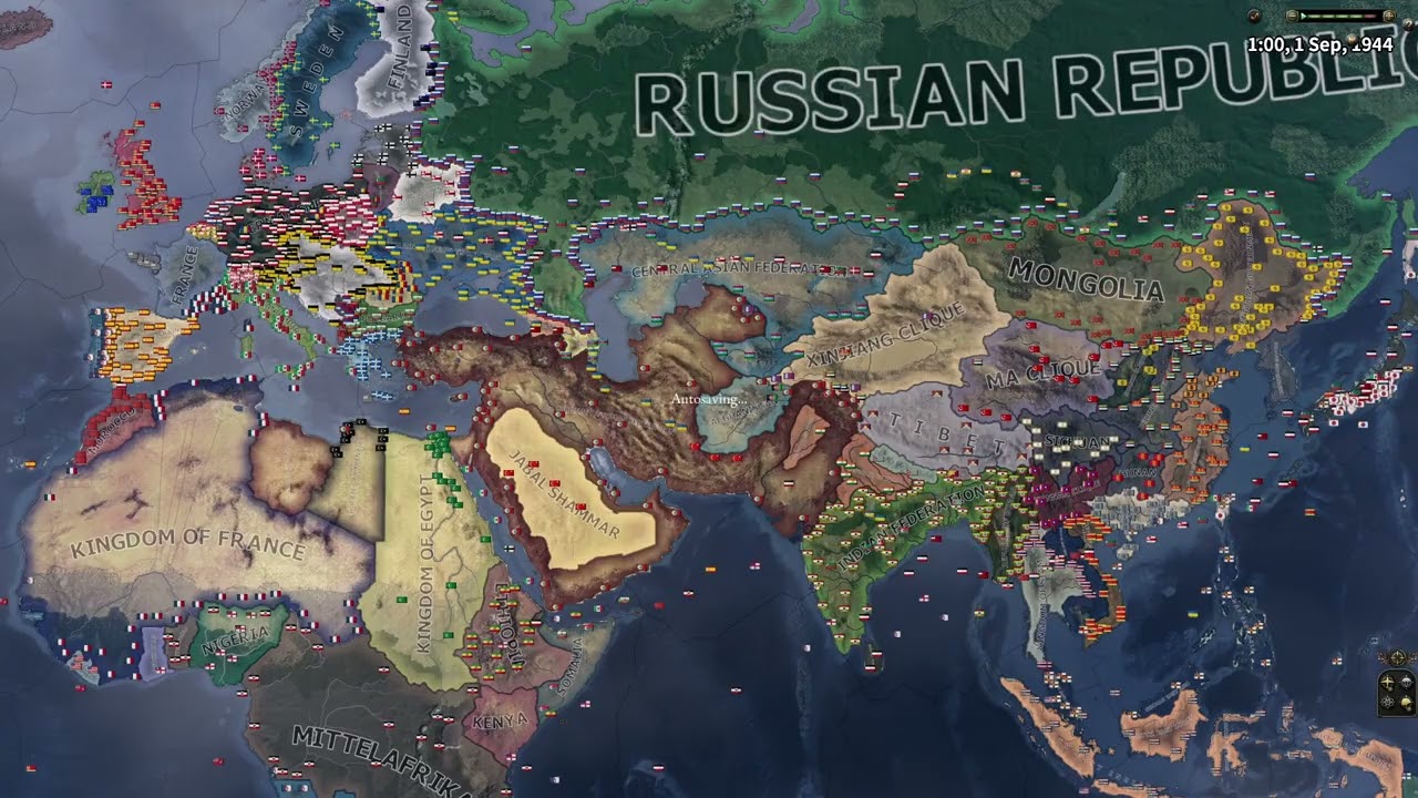 Kaiserreich Mod - Ottoman Empire 's chance / HOI4 TIMELAPSE