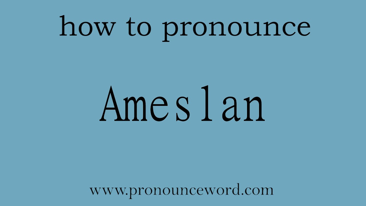 how to pronounce the english word  Ameslan.amazing resource.learn from me.