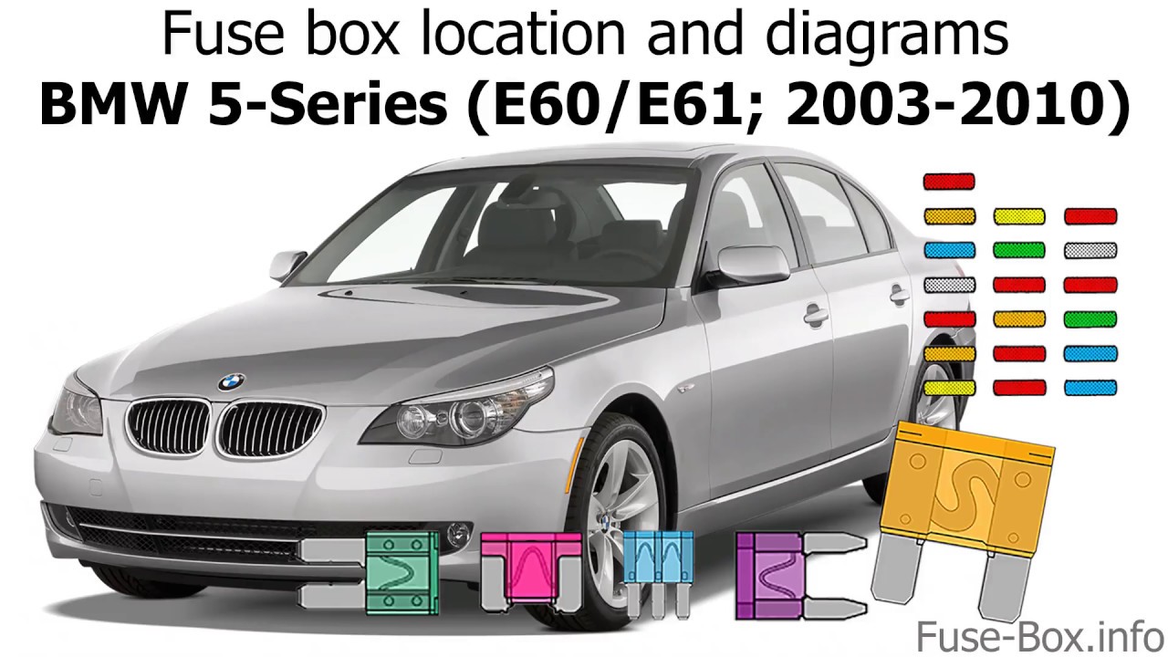 Fuse box location and diagrams: BMW 5-Series (E60/E61; 2003-2010)