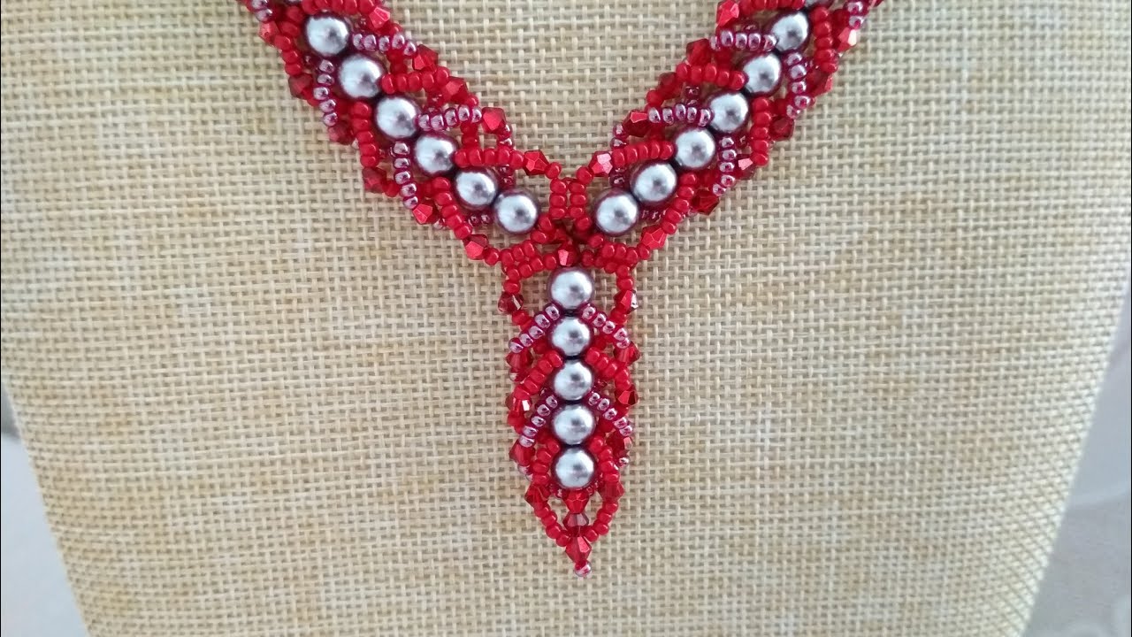 Necklace. V-образное колье. Американский плоский жгут