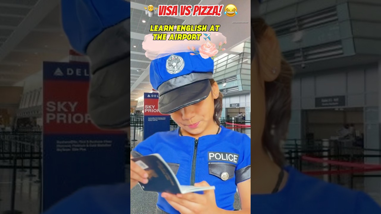 Learn English at the Airport &ndash; Visa vs Pizza! 😂✈️ #learn #learnenglish #englishspeaking #shorts