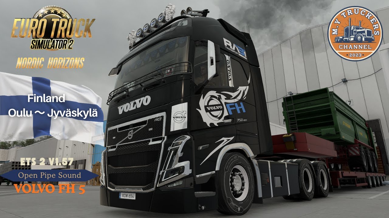 Volvo FH5 RABI Transport Skin Mod ETS2 v1.57｜POV Truck Driving｜Slav Jerry Open Pipe Sound Mod