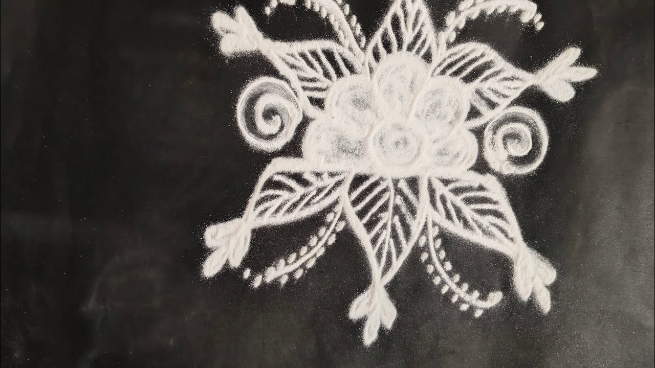 रांगोळी design 🌹#easy this beautiful #art rangoli 😍 simple design ✨
