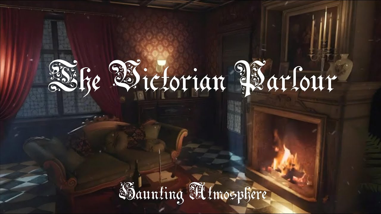 The Victorian Parlour - Haunting Atmosphere (2 hours) crackling fire and piano music