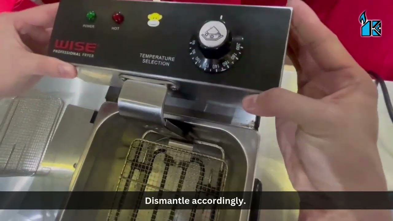 Wise Mechanical Counter Top Electric Fryer WFT-8L Dismantling & Cleaning