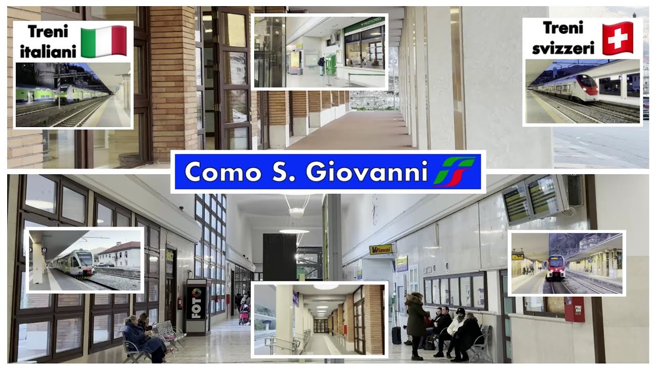 Treni italiani e svizzeri nella stazione di COMO SAN GIOVANNI!