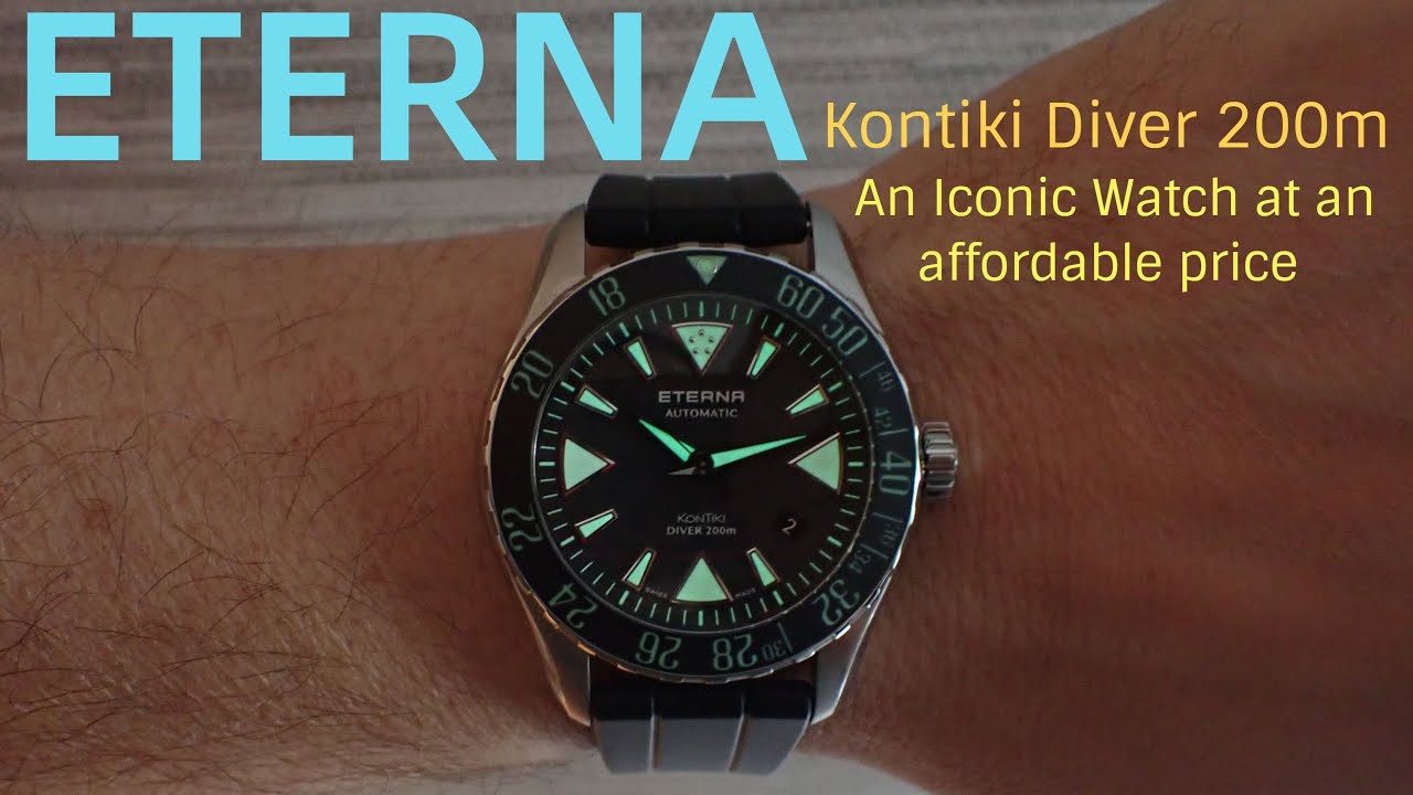 Affordable Iconic Dive Watch Eterna KonTiki Automatic Diver 200M  Best Rolex Submariner Alternative