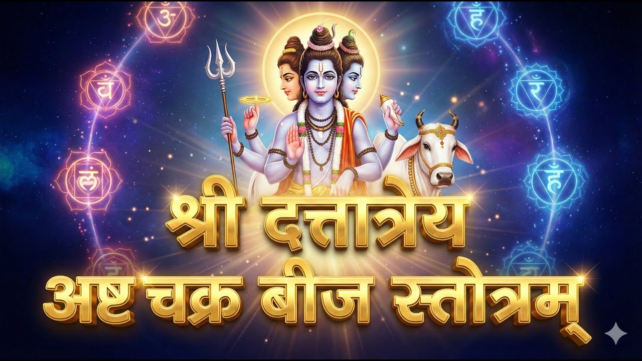 श्री दत्तात्रेय अष्ट चक्र बीज स्तोत्रम् | Shree Dattatreya Ashta Chakra Beeja Stotram |  #dattatreya