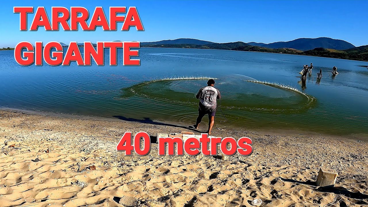 PESCARIA COM TARRAFA DE CORRENTE é sempre uma surpresa + TARRAFA GIGANTE big cast net