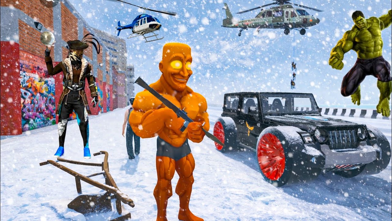 🎁Sigma Tuntun Sahur & Ajju Bhai Snowfall  _Indian Theft Aura Simulator 💥Android Games/ 2026 #games 