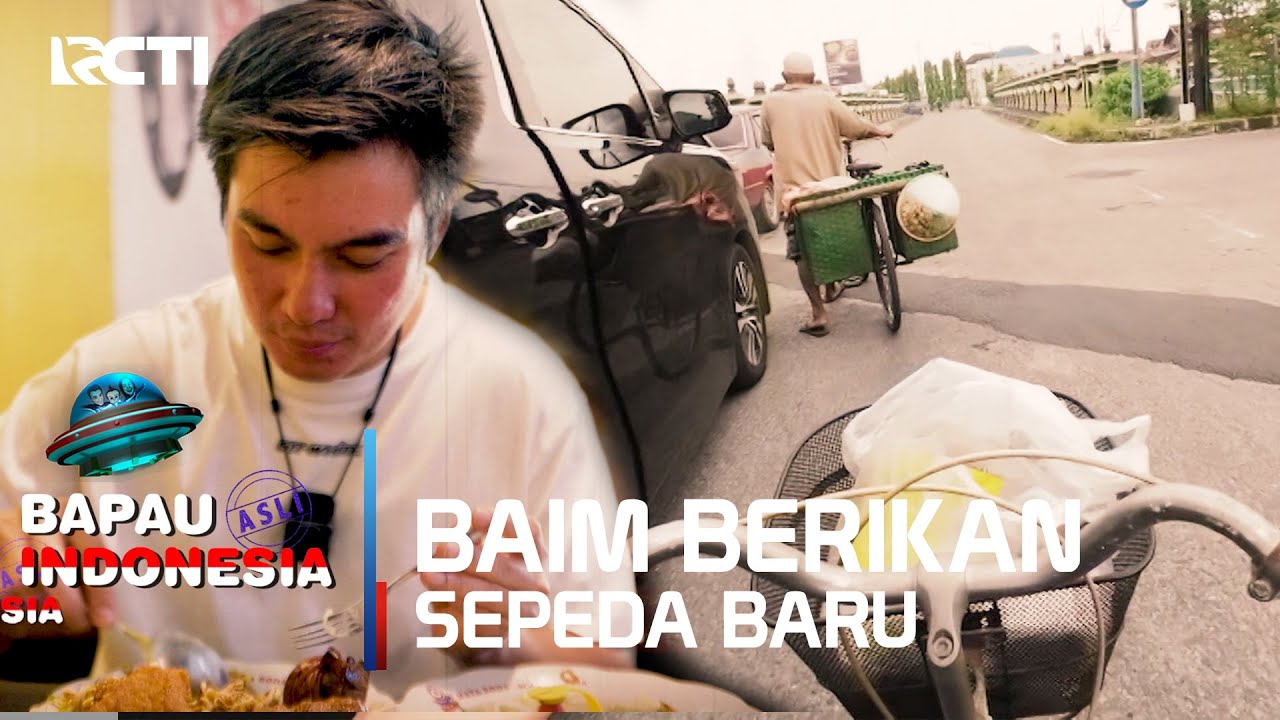BAIM BERIKAN SEPEDA KEPADA SESEPUH INI - BAPAU ASLI INDONESIA