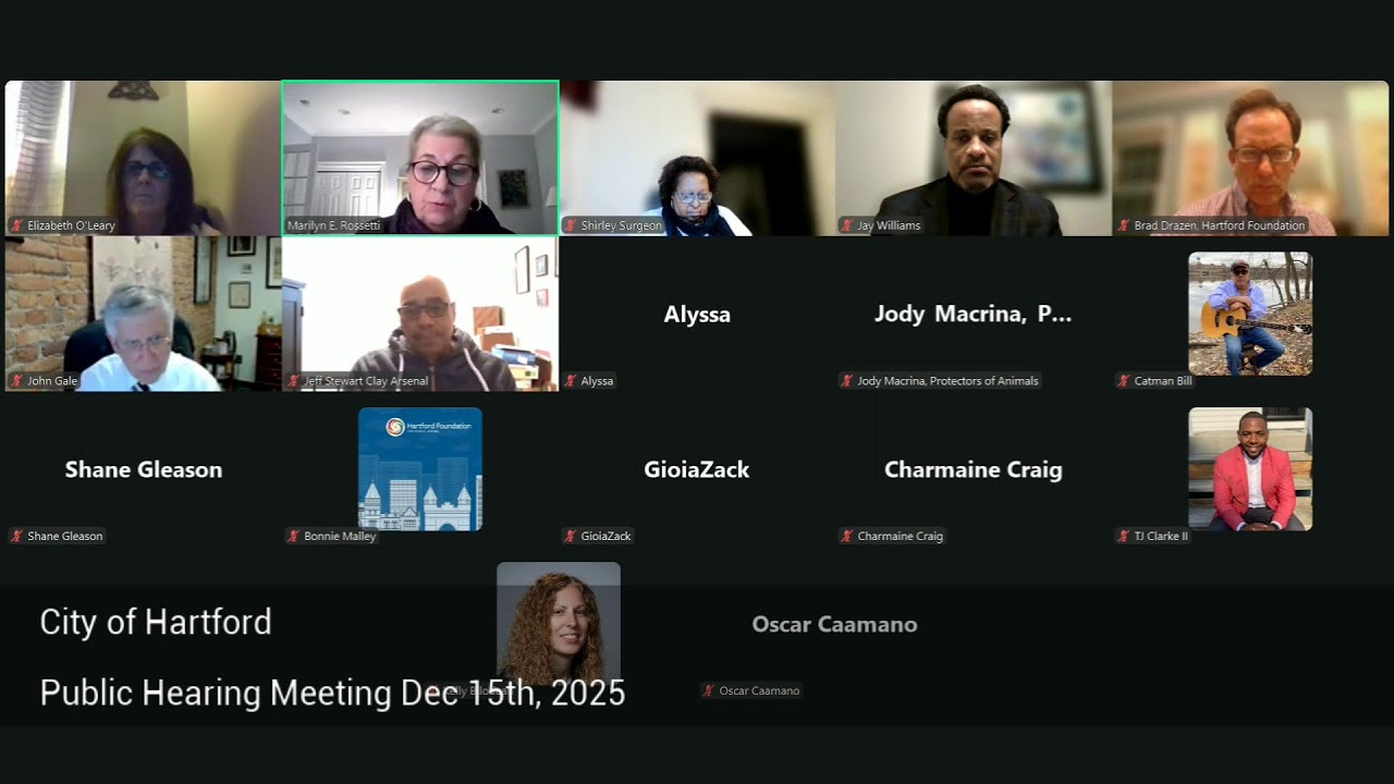 City of Hartford Public Hearing Meeting Dec 15th, 2025