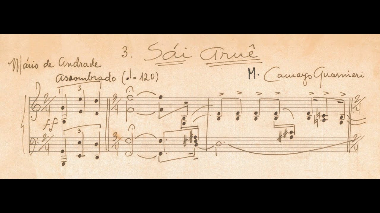 Camargo Guarnieri - Sai aruê (Vasco Mariz, baixo; Camargo Guarnieri, piano)
