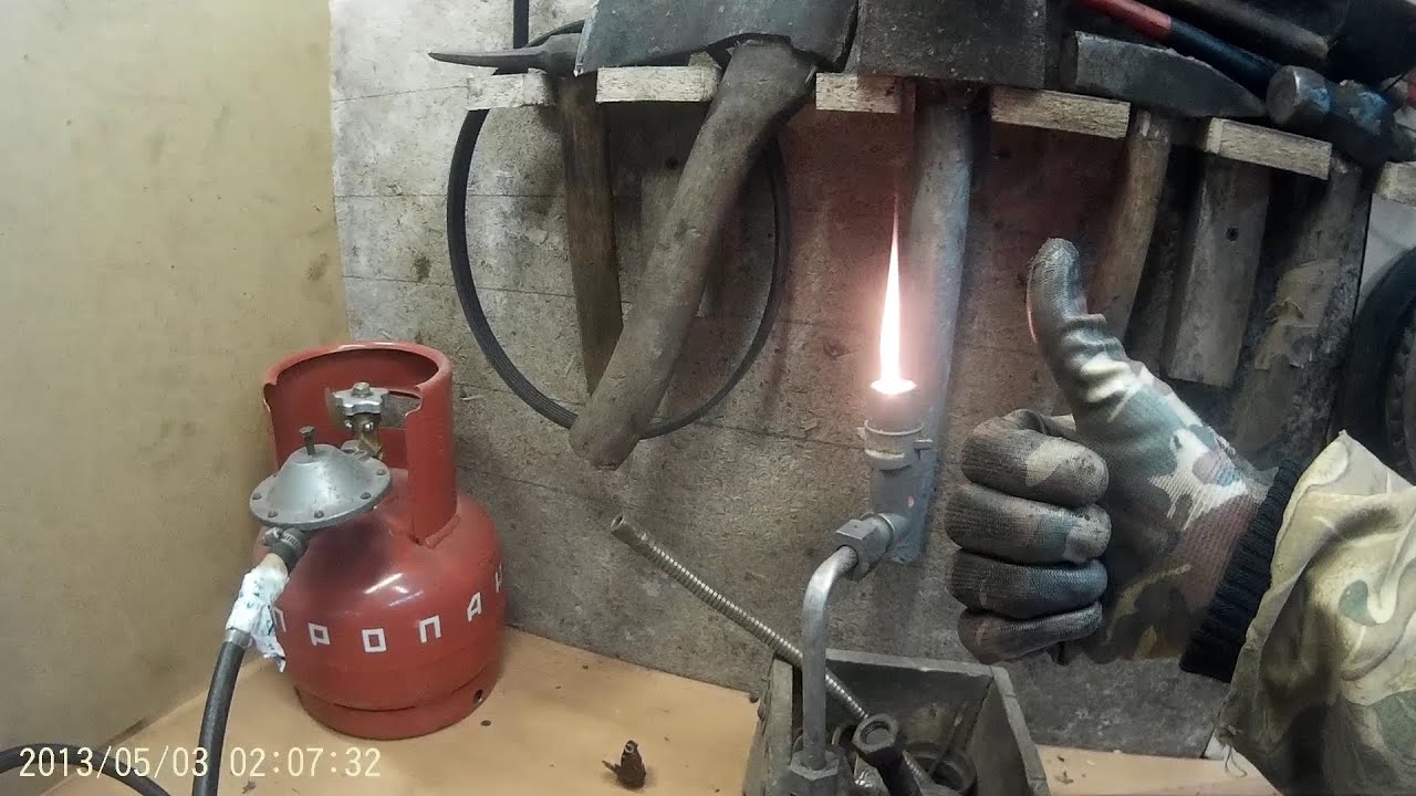 самодельная газовая горелка за 5 минут