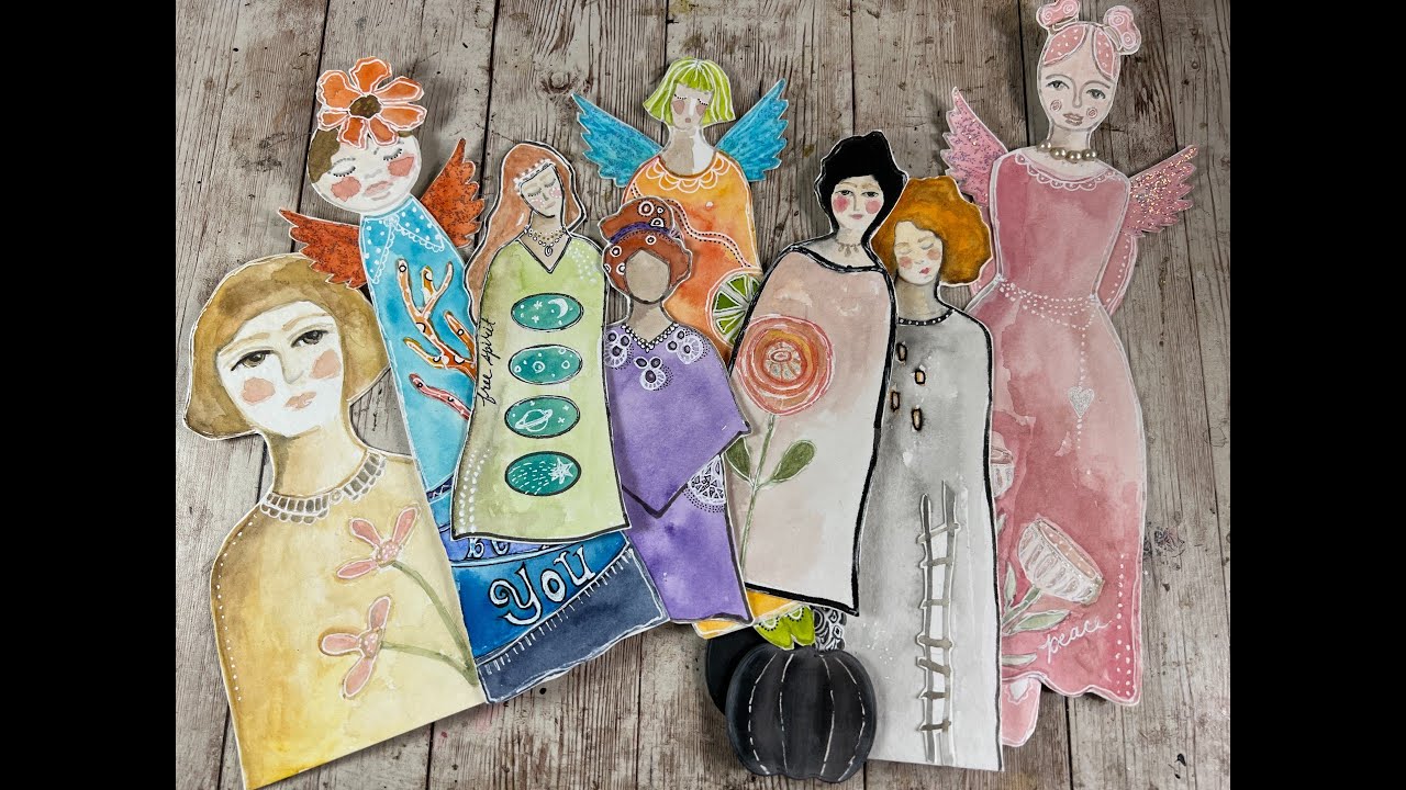 Angels of peace paper dolls tutorial