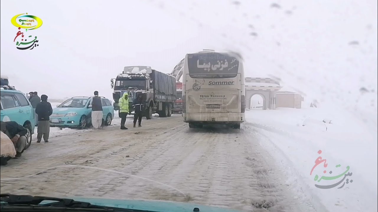 مسیر غزنی الی کابل در روز های برفی🌨️