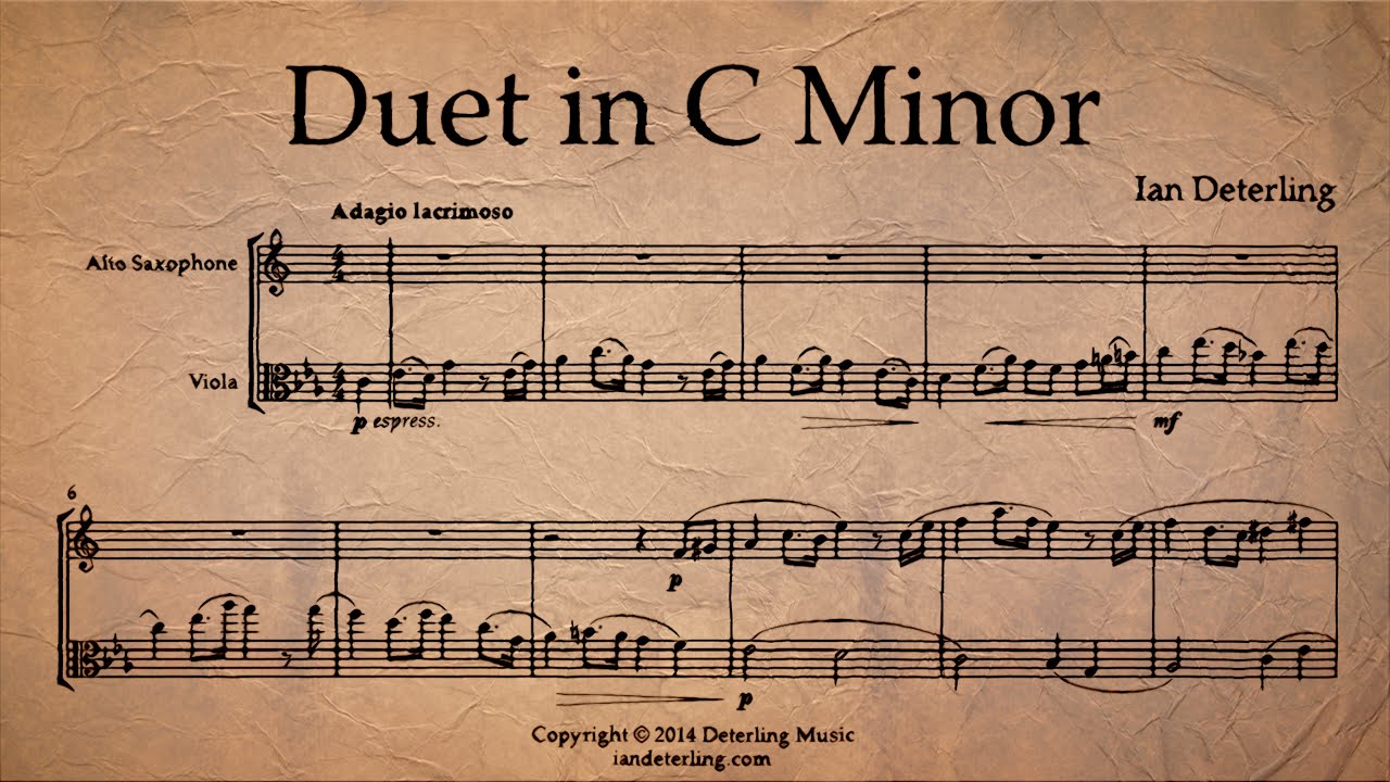 Duet for Alto Saxophone and Viola in C Minor
