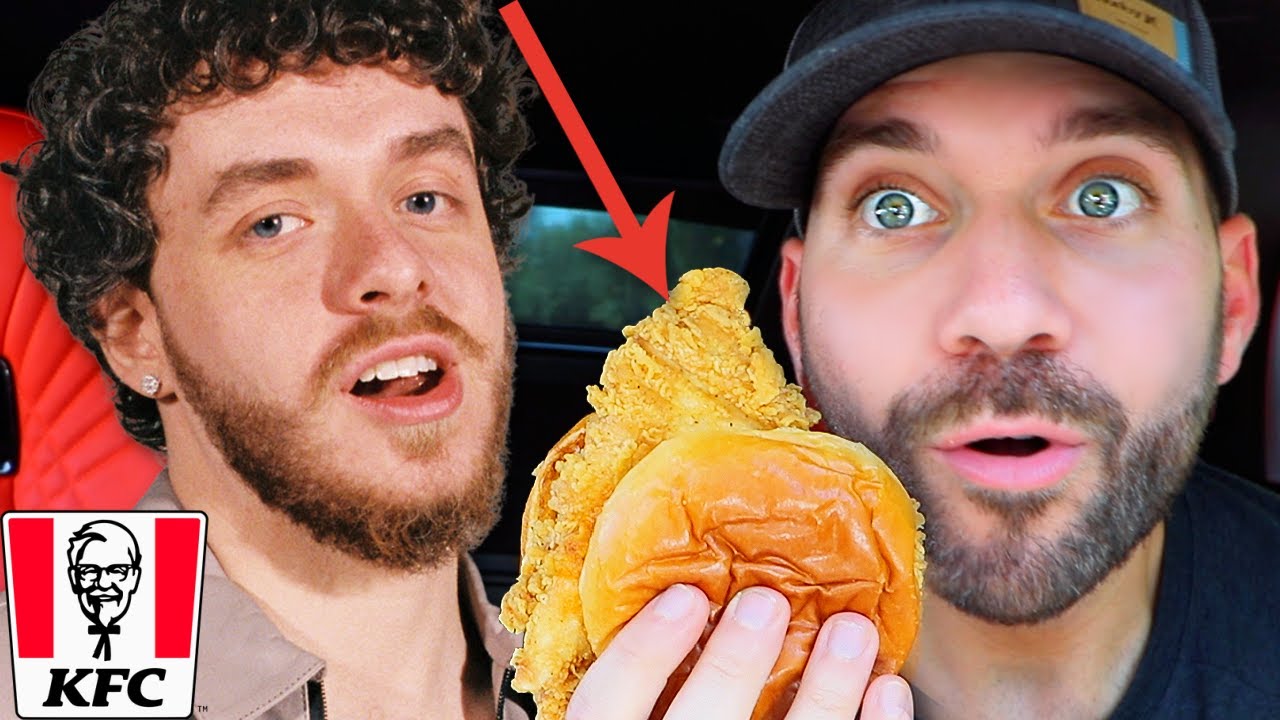 trying JACK HARLOW x KFC NEW chicken sandwich meal!