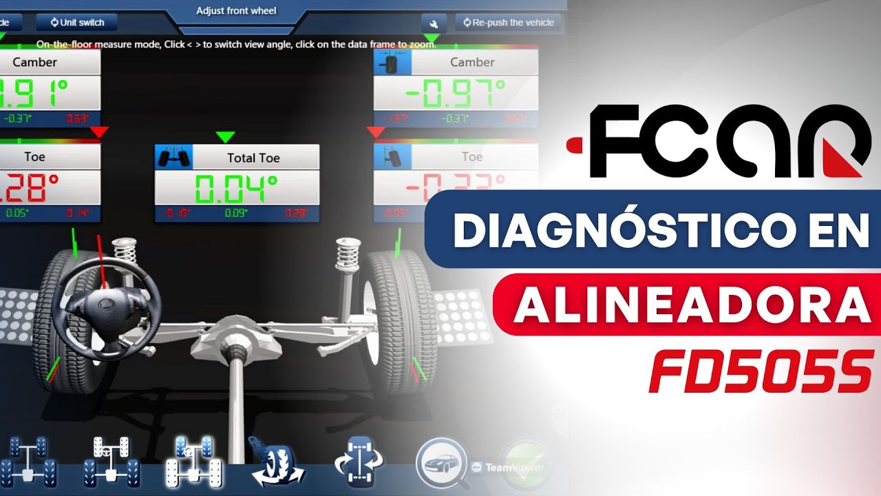 Diagnóstico en alineadora FD505S I Fcar