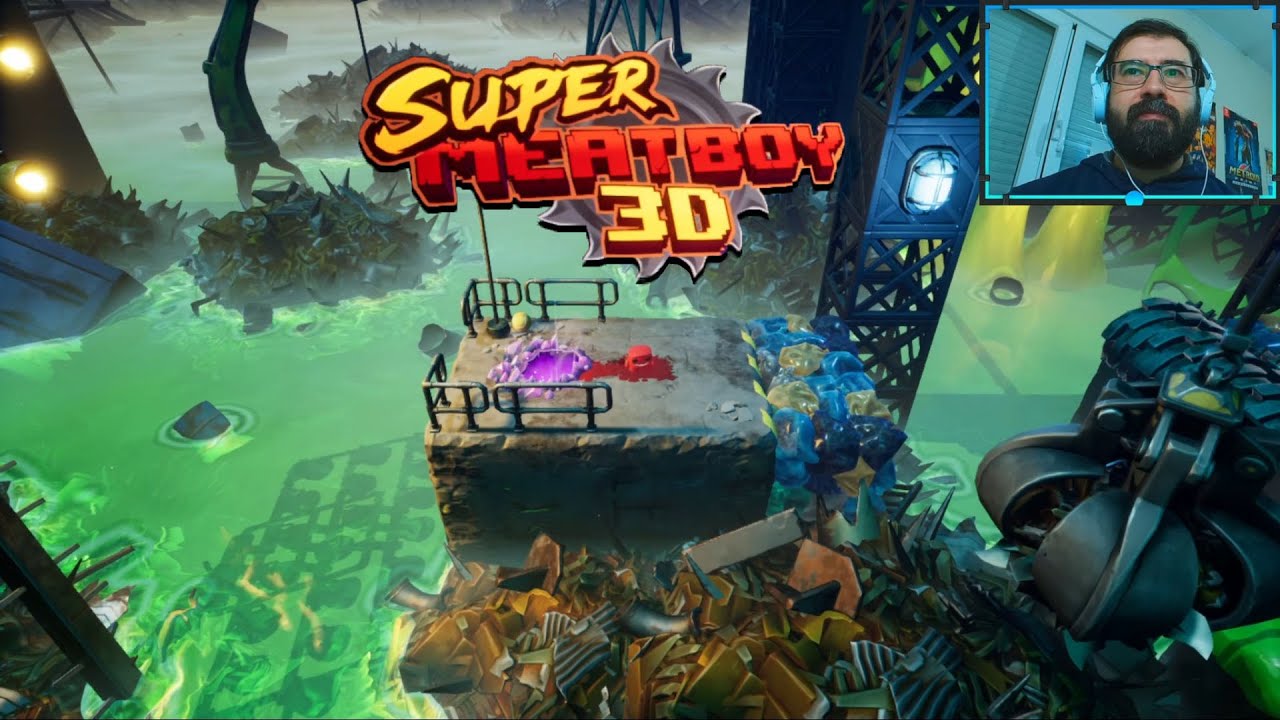 Super Meat Boy 3D, carne a la brasa. Primeros niveles. Demo - PC -