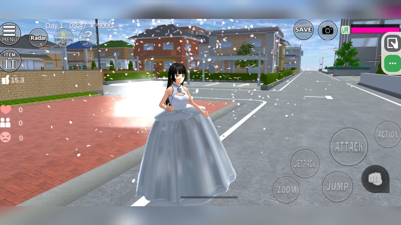 How to make Beautiful attractive VIP princess white white light  Gown 👗🤩 in Sakura Simulator ❤️🥳